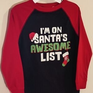 Kid's Toddler's Funny Long Sleeve Christmas Shirt Unisex Size Small (4/5)